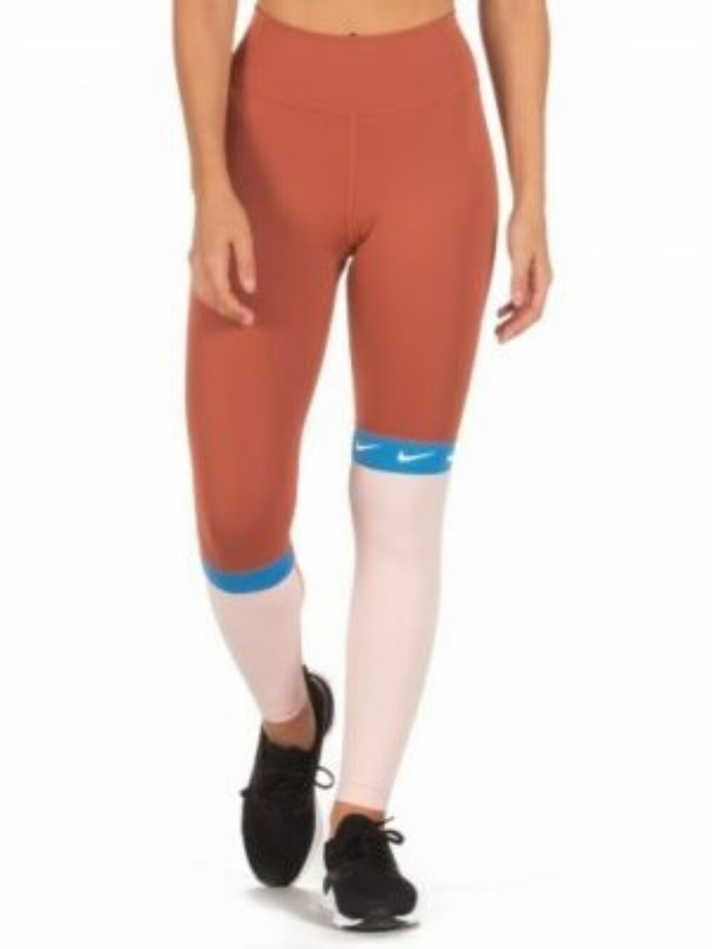 Nike NWT 🌞 Dri-FIT Colorblock Leggings - Rust, Pink & Blue